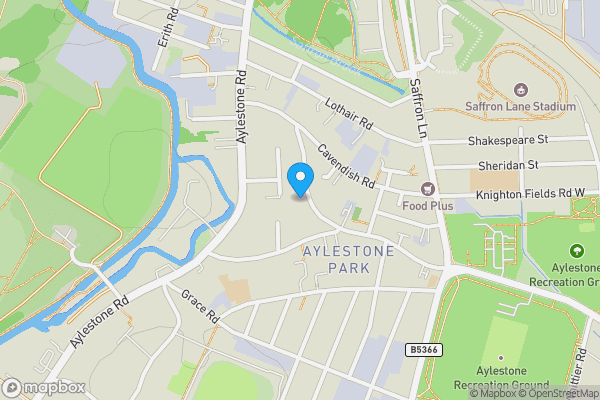 Map location for 77 Richmond Road, Aylestone, Leicester, Leicestershire LE2 8BB