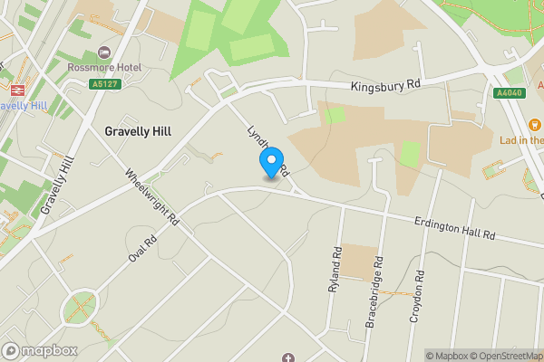 Map location for 179 Erdington Hall Road, Birmingham, West Midlands B24 8JB