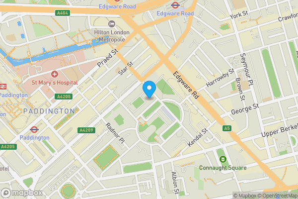 Map location for Quadrangle Tower, Cambridge Square, Hyde Park, London, W2 2PL