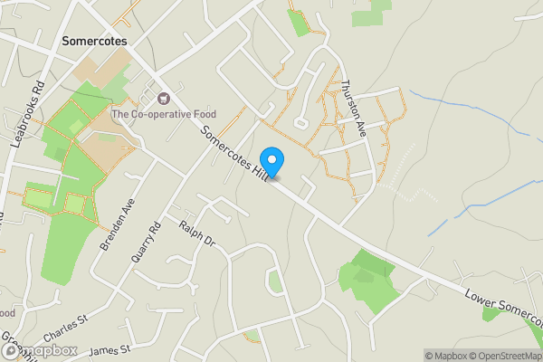 Map location for Somercotes Hill Somercotes, Alfreton, Derbyshire, DE55 4HX