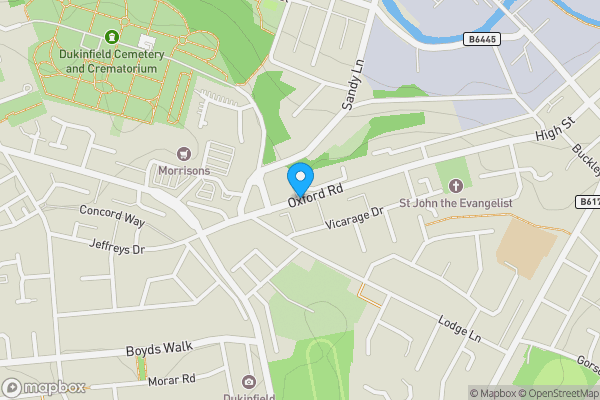 Map location for Land North of Oxford Road, Dukinfield, SK16