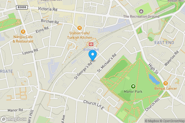 Map location for St. Georges Road, Aldershot, Hampshire, GU12 4LJ