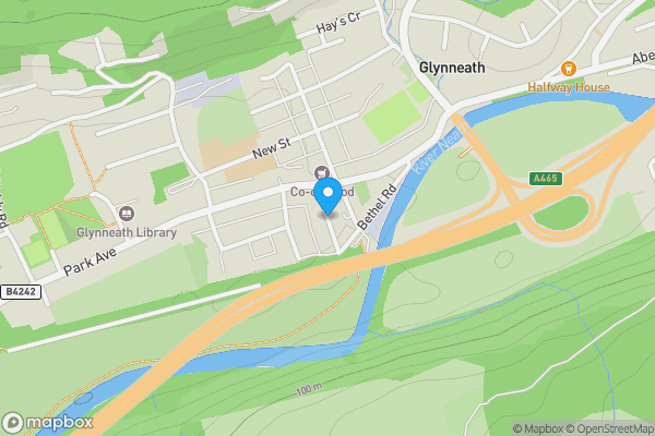 Map location for Bethany Church, Bethania Street, Glynneath, Neath, SA11 5DE