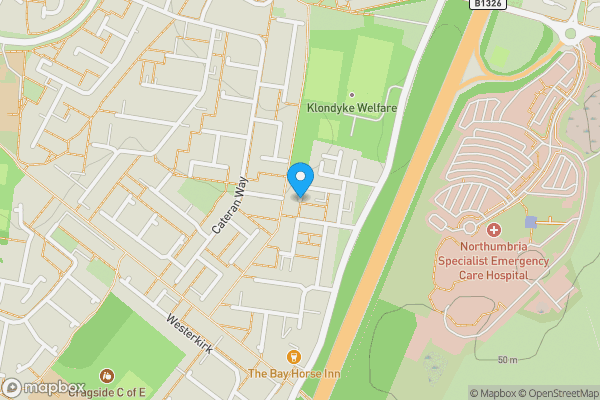 Map location for Whitelaw Place, Cramlington , NE23 6HX