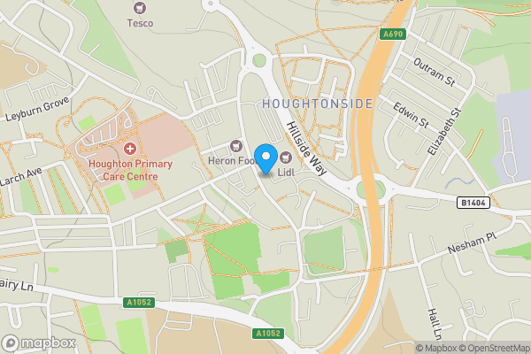 Map location for 25/31 Newbottle Street, Houghton Le Spring, County Durham DH4 4AP