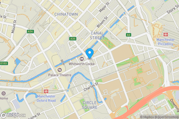 Map location for Whitworth Street, Manchester, Lancashire, M1 6LQ