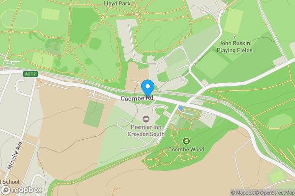 Map location for The Lodge, Coombe Road, Croydon, Greater London, CR0 5RD