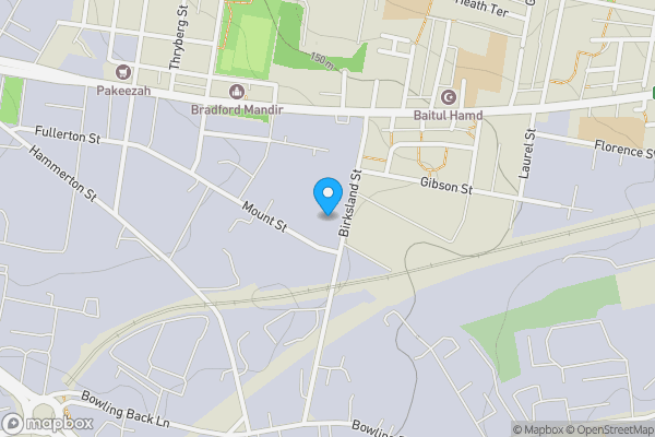 Map location for Land on Birksland Street, Bradford, BD3 9AX