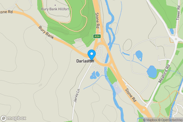 Map location for Astons / Rowan Bury Bank, Stone, Staffordshire, ST15 0QA