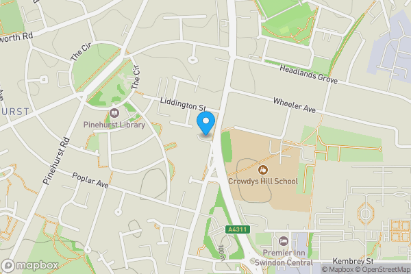 Map location for Co-Operative Funeralcare 439 Cricklade Road Swindon SN2 1AQ