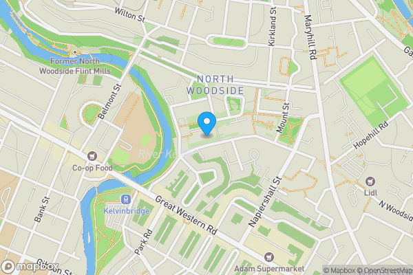 Map location for 350 North Woodside Road, 0/1, Glasgow, G20 6LW