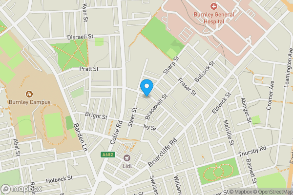 Map location for 28 Brennand Street, Burnley, BB10 1SQ