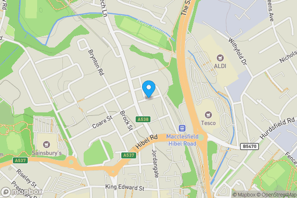 Map location for Fowler Street, Macclesfield