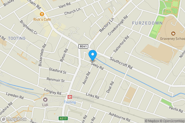 Map location for 17 Seely Road, Tooting, London, SW17 9QR