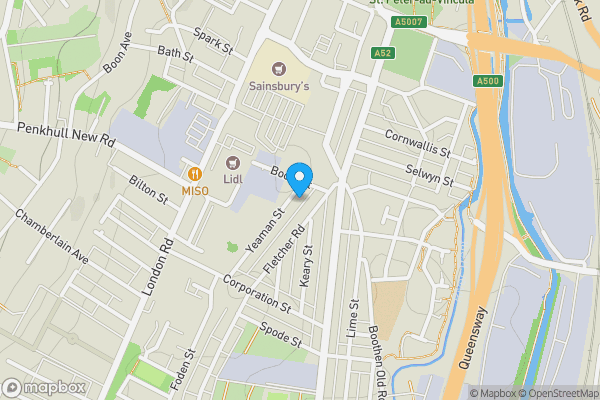 Map location for 38 Yeaman Street, Stoke-on-Trent, Staffordshire, ST4 4AP