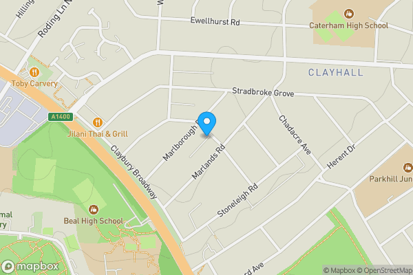 Map location for 60 Brinkworth Road, Ilford, Essex, IG5 0FH