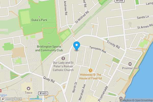 Map location for 2b St. Georges Avenue, Bridlington, East Riding of Yorkshire YO15 2ED