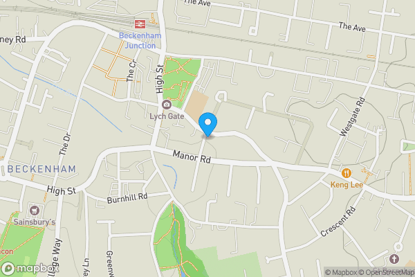 Map location for 18 Bromley Road, Beckenham, Bromley, BR3 5JD