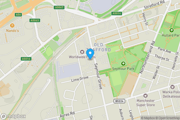 Map location for Paragon House 48 Seymour Grove, Old Trafford, Manchester, M16