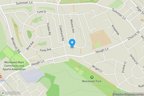 Map location for 2 Bondfield Crescent Wombwell, Barnsley, South Yorkshire, S73 8TR