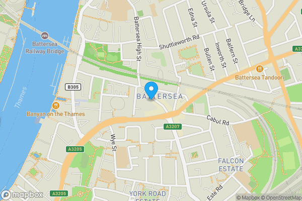 Map location for Flat 8, 132 Battersea High Street, London, SW11 3JR