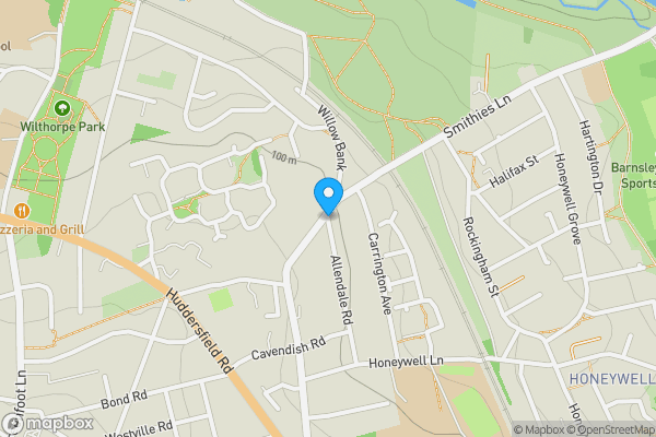Map location for Allendale Road, BARNSLEY, South Yorkshire, S75 1BL