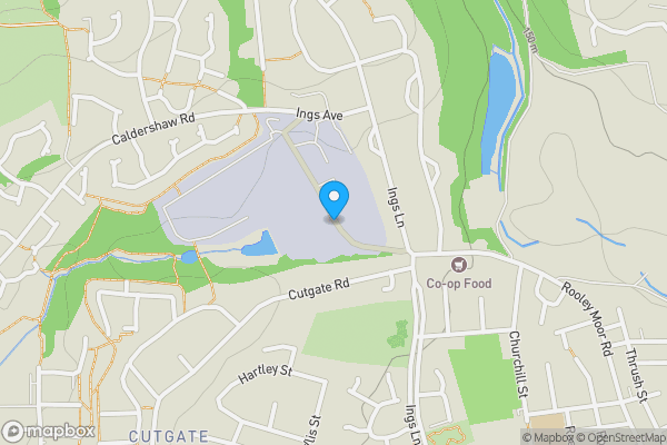 Map location for Land at Ings Lane, Rochdale, Greater Manchester, Lancashire, OL12 7LQ