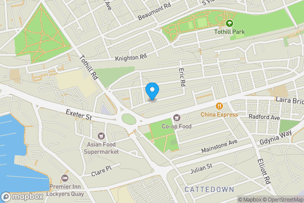 Map location for Cromwell Road, Plymouth, Devon, PL4 9QP