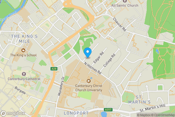 Map location for 53 St. Gregorys Road, Canterbury, Kent, CT1 1NU