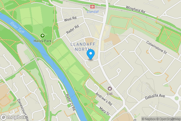 Map location for Hazelhurst Road, Cardiff, CF14 2HE