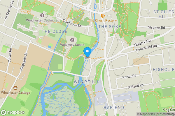 Map location for Wharf Mill, Winchester, Hampshire, SO23 9NJ