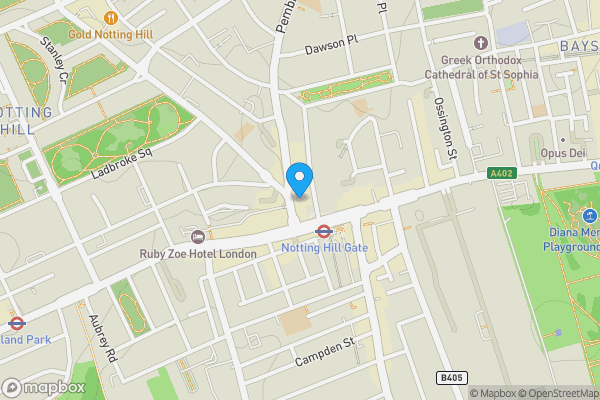 Map location for 14 Pembridge Road, London W11 3HL