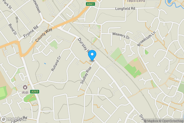 Map location for 1, Studley Rise, Trowbridge, BA14 0PD