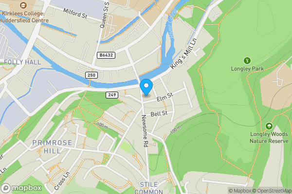 Map location for Land at Bent Street & Elm Street, Newsome, Huddersfield, West Yorkshire HD4 6NX