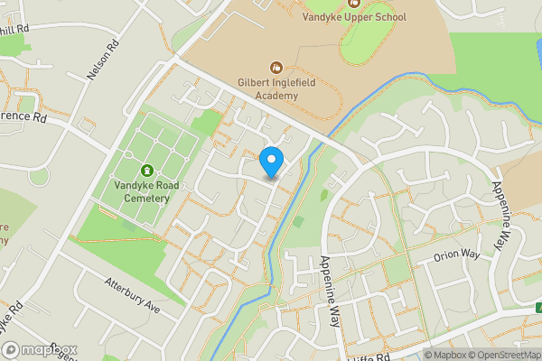 Map location for 16 Dove Tree Road, Leighton Buzzard, Bedfordshire, LU7 3UP