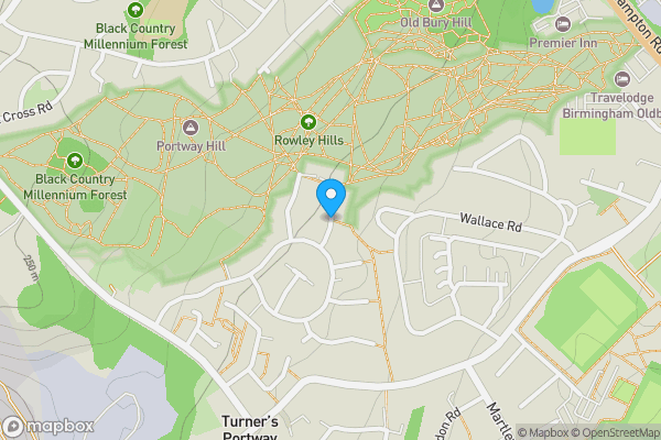 Map location for Wadham Close, Rowley Regis, West Midlands, B65 9SH