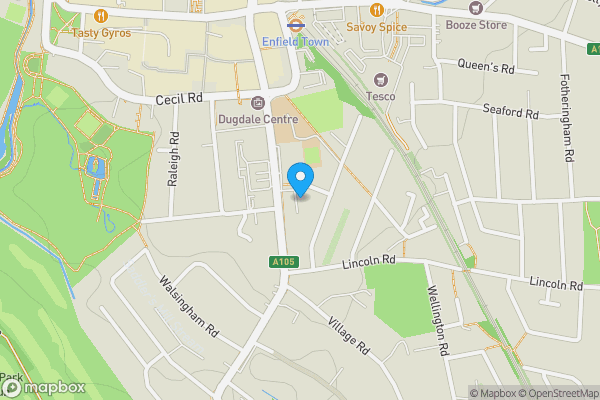Map location for 78-80 London Road, Enfield, Middlesex, EN2 6HU