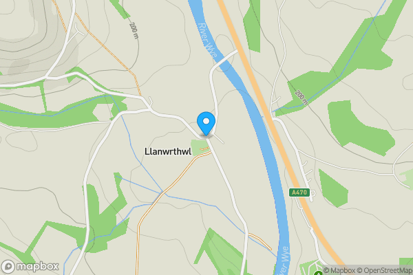 Map location for Ty Coch, Llanwrthwl, Llandrindod Wells, Powys, LD1 6NU