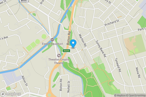 Map location for 8 Kirby Road, Blackburn, Lancashire, BB2 4HW