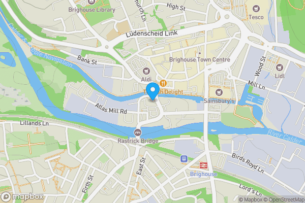 Map location for Assembly Rooms, 64 Briggate, Brighouse, West Yorkshire, HD6 1EF