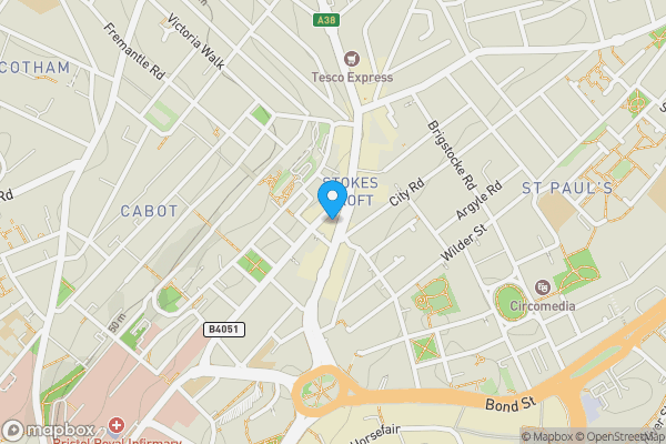 Map location for 59-61, Stokes Croft, Bristol, BS1 3QP