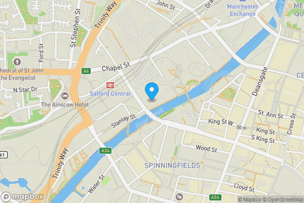Map location for Apartment 2108, Affinity Living Riverview, 29 New Bailey Street, Salford, M3