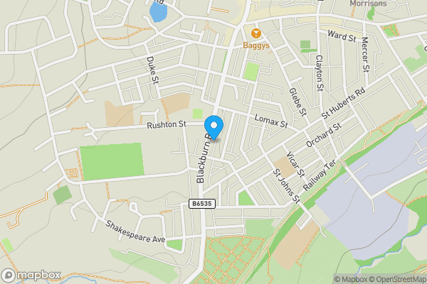 Map location for 113 Blackburn Road, Great Harwood, BB6 7DZ