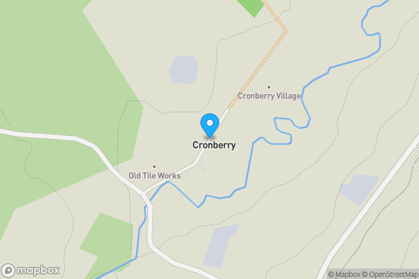 Map location for Riverside Gardens, Cronberry, Cumnock, KA18 3LU