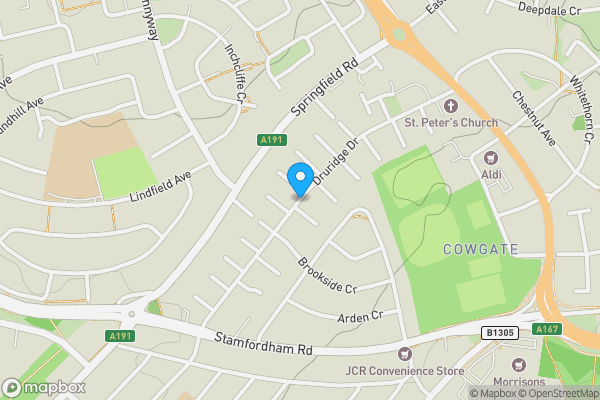 Map location for Druridge Drive, Blakelaw, Newcastle Upon Tyne , NE5 3JS
