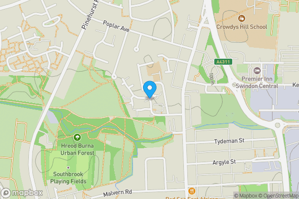 Map location for May Close, SWINDON, Wiltshire, SN2 1XB