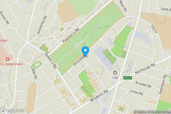 Map location for 22B Princess Road, Croydon, Surrey, CR0 2QZ