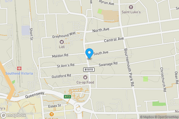 Map location for 138 Sutton Road, Southend-on-Sea, Essex, SS2 5ER