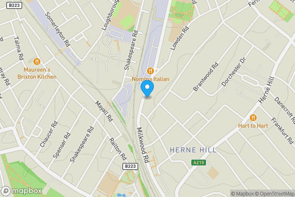 Map location for 255 Milkwood Road, Herne Hill, London, SE24 0JE
