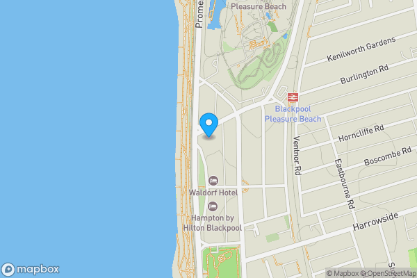 Map location for The Colwyn Hotel, 569 New South Promenade, Blackpool, Lancashire FY4 1NG